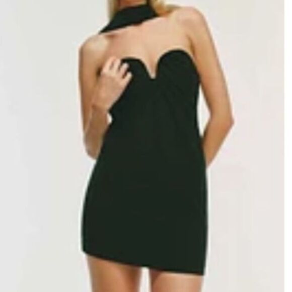 REFORMATION Odelia Little Black Cocktail Party Mini Dress Womens Size 8 - Picture 4 of 9